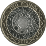 British two pound coin 2015 reverse