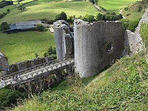 Corfe Castle Gatetower and Bridge