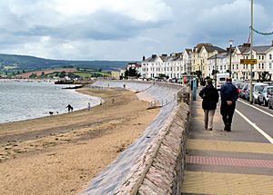 Exmouth seafront in south devon arp