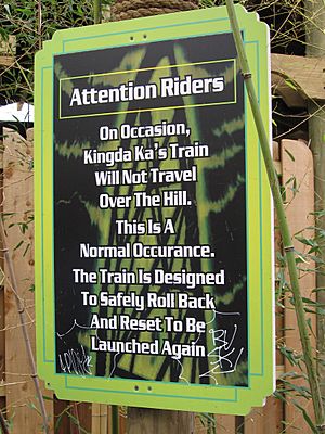 Kingda Ka rollback sign