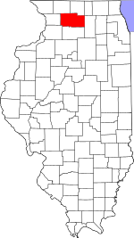 Ogle County's location in Illinois