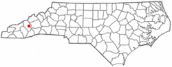 Location of Canton, North Carolina