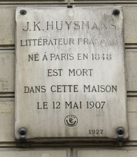 Plaque Joris-Karl Huysmans, 31 rue Saint-Placide, Paris 6
