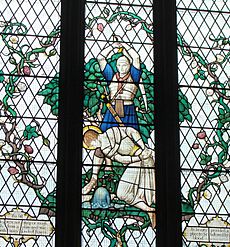 St Alban - stained glass at St Albans' Cathedral