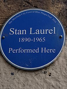 Stan Laurel plaque at Britannia Music Hall, Glasgow