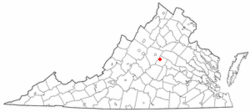Location of Lake Monticello, Virginia
