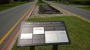 Coral Gables Rapid Transit track n plaque