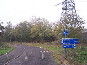 Cycleway near the Elmbridge Court Roundabout. - geograph.org.uk - 83301