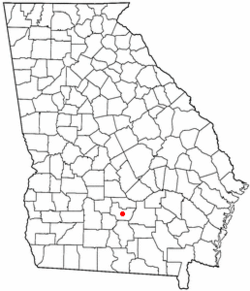 Location of Ocilla, Georgia
