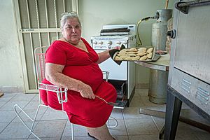 Guadalupe Rodrigues Rios en panadería Ramones