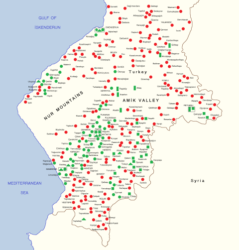 Hatay - ethnolinguistic map