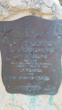 Juan Dominguez de Mendoza Texas Historical Marker