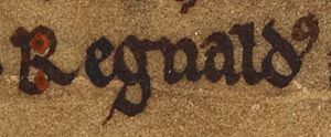 Rǫgnvaldr Haraldsson (British Library Cotton MS Julius A VII, folio 36r)
