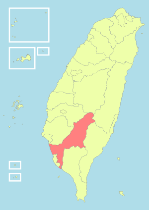 Taiwan ROC political division map Kaohsiung County