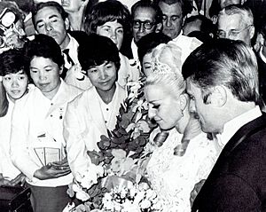 Věra Čáslavská and Josef Odložil marriage 1968