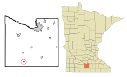 Location of Amboy, Minnesota