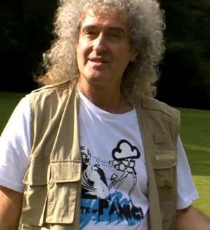 Brian May filming for the BBC's 'The One Show'