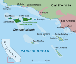 Californian Channel Islands map en