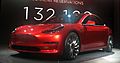 Candy Red Tesla Model 3 trimmed 2