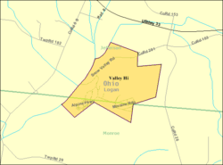 Detailed map of Valley Hi