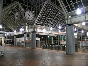 Forest Hills Station at night