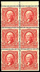 George Washington issue of 1902, plateblock
