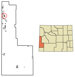 Location of Star Valley Ranch in Lincoln County, Wyoming