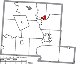 Location of Ashville in Pickaway County