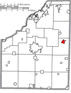 Location of Pemberville in Wood County