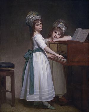 Maria and Catherine, daughters of Edward Thurlow, 1st Baron Thurlow, by George Romney
