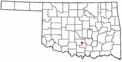 Location of Wynnewood, Oklahoma