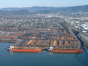 Raw log export, Longview, Washington