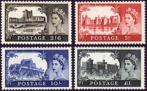 Stamp-UK 1955 Castle definitives