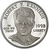 1998 Robert Kennedy Proof Dollar (obverse).jpg