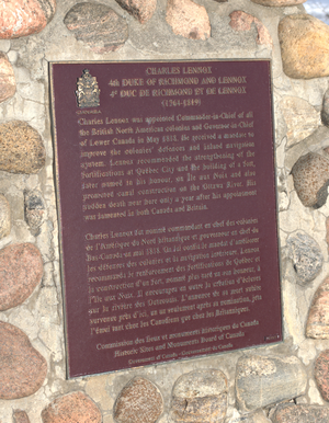 4th Duke of Richmond, plaque