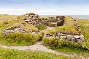 Chapel on the Brough of Deerness, remains 2014.jpg