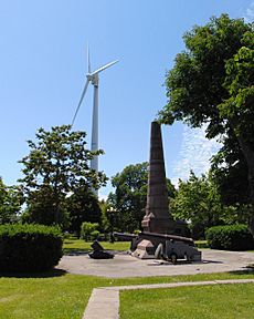 Fort Rouillé Monument and turbine
