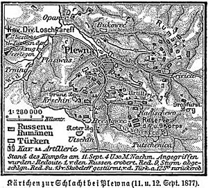 Kärtchen zur Schlacht bei Plewna (11. & 12.09.1877)