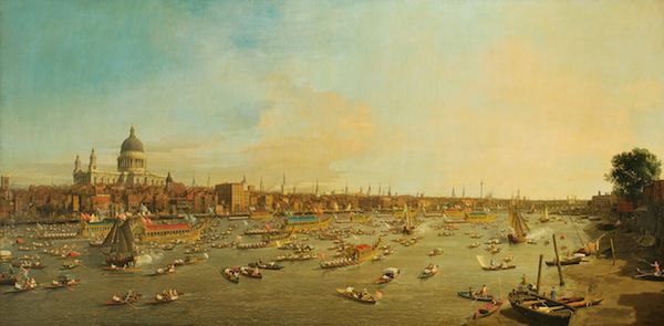London, The Thames on Lord Mayor's Day, Antonio Canaletto
