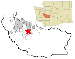 Location of South Hill, Washington