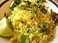 Poha, a snack made of flattened rice.jpg