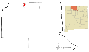 Location of Dulce, New Mexico.