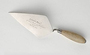 Silver trowel used by Sir Francis Forbes to lay the foundation stone of the Sydney College, 1830