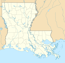 Location of Grand Lake in Louisiana, USA.