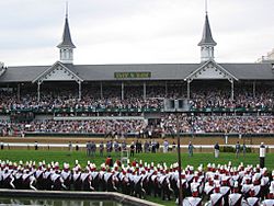 University of Louisville marching band, Churchill Downs Twin Spires