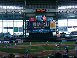 View behind home plate at Miller Park