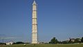 2013 - Washington Monument damaged after 2011 earthquake, closed and covered in scaffolding for repairs