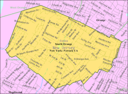 Census Bureau map of South Orange, New Jersey