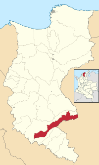 Location of the municipality and town of Pijiño del Carmen in the Department of Magdalena.