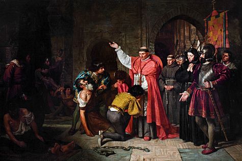 El cardenal Cisneros, en Orán, liberando cautivos (Museo del Prado)